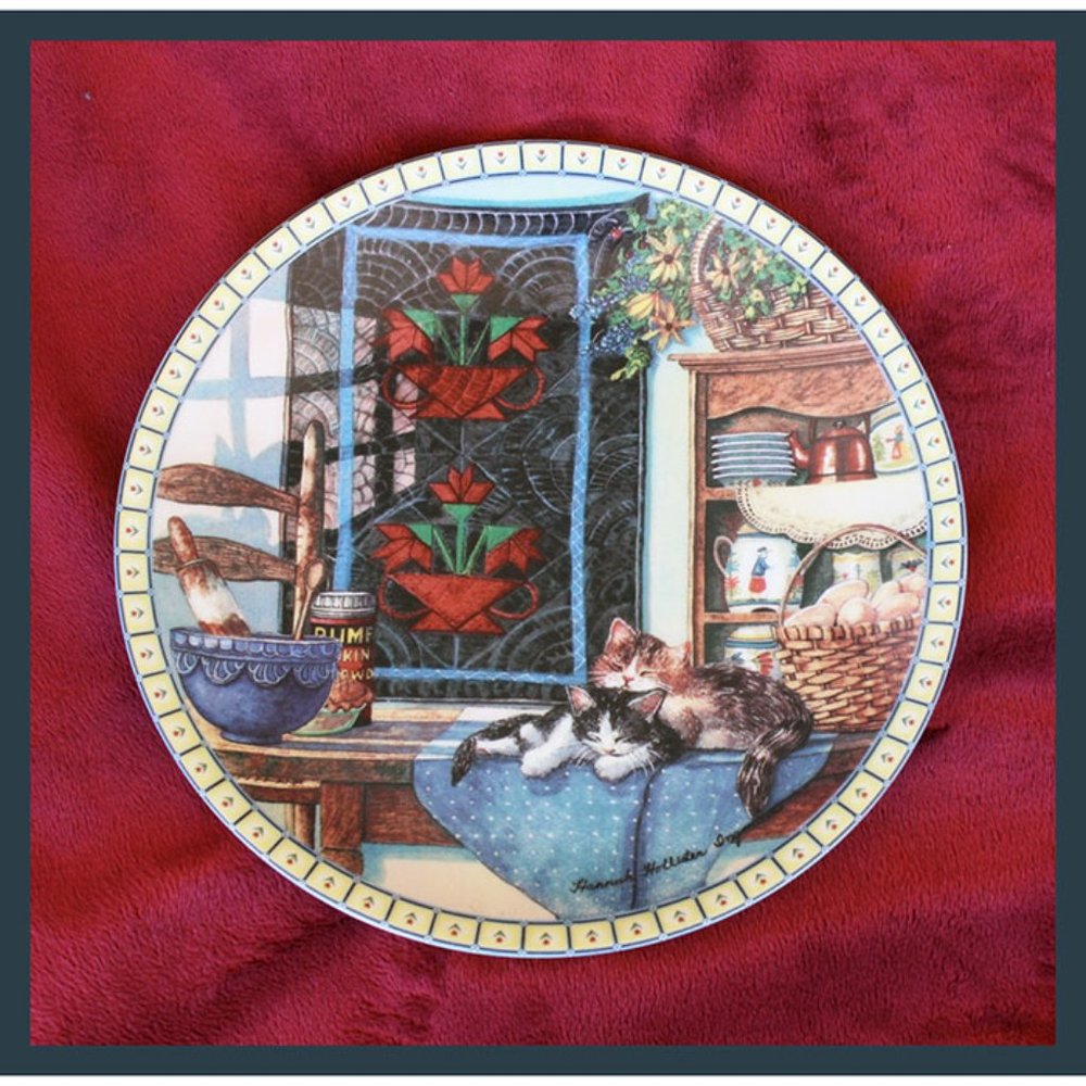 limited Edwin Knowles `Lazy Morning' by Hannah Hollister collectors plate